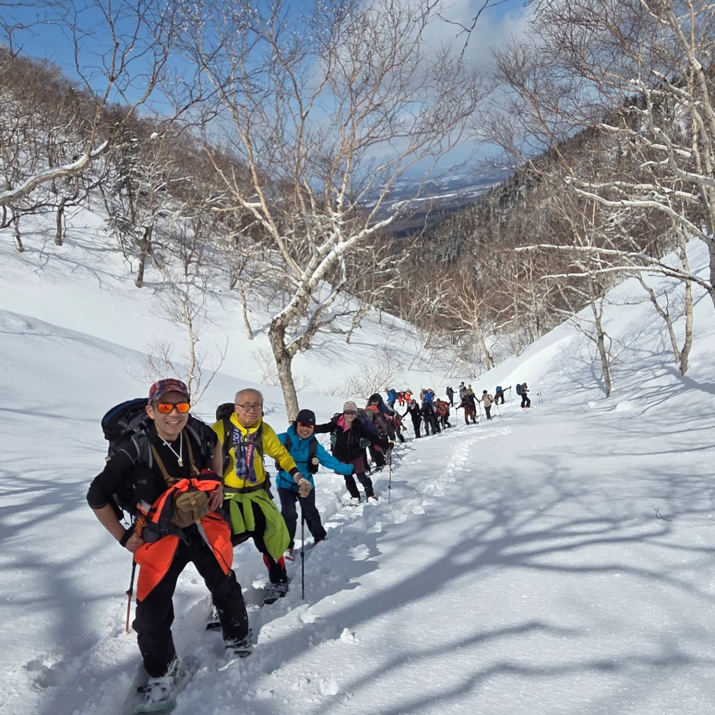 Winter snowshoe trail